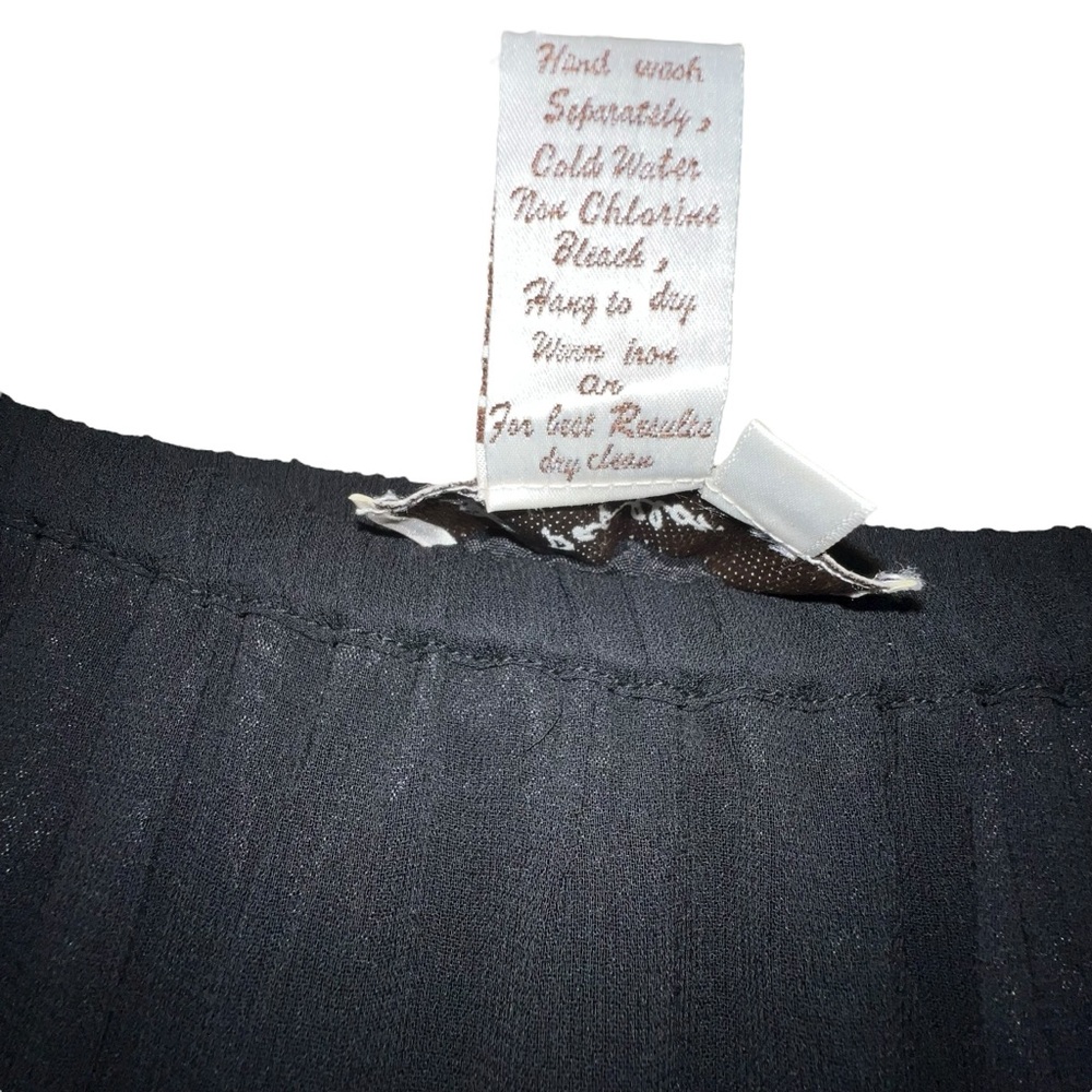 Papillon Tiered Ruffle Sheer Black Skirt Midi Whimsigoth Gothic Goth Size Medium - Picture 8 of 10